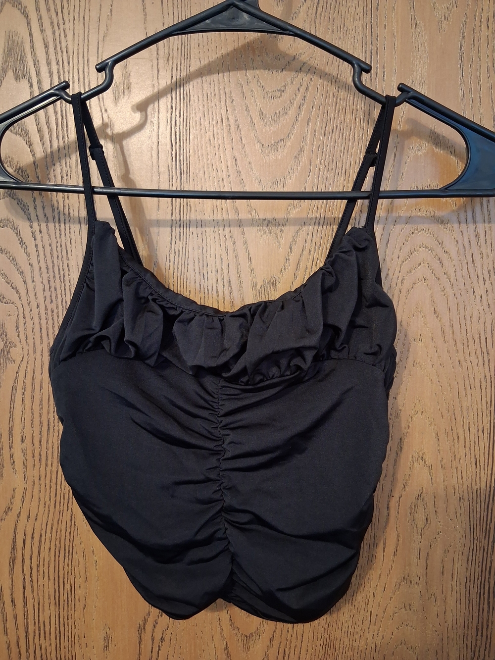 Urban Outfitters Black Ruffle Front Cami